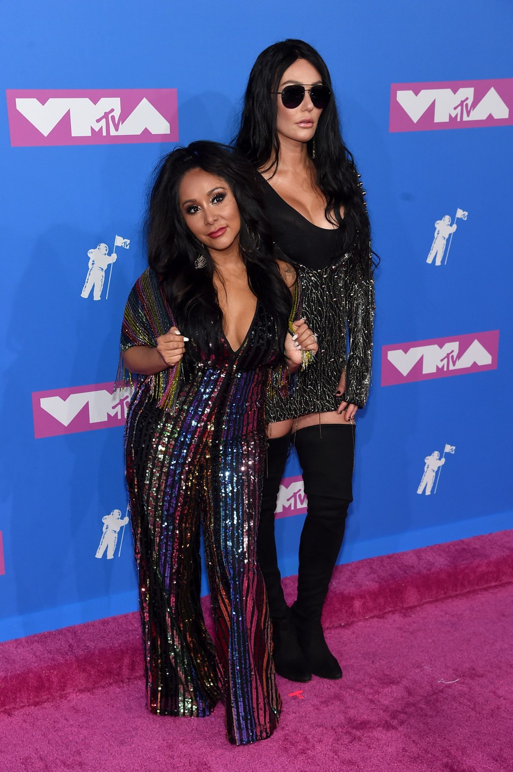 Nicole 'Snookie' Polizzi and Jennifer 'JWOWW' Farley, 2018 MTV Video Music Awards